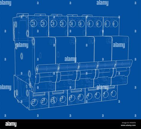 Automatic Circuit Breaker Concept Vector Stock Vector Image Art Alamy