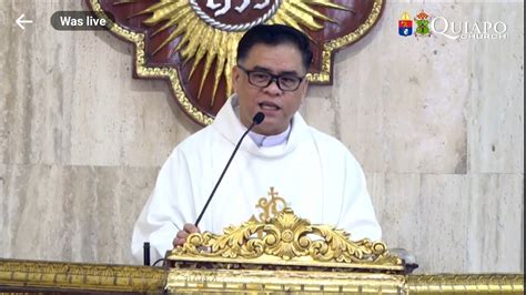 Quiapo Church Live Tv Mass Today Am April Friday Youtube