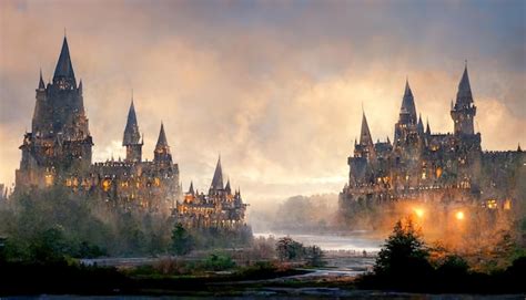 Premium Photo | Magic unusual fairytale palaces