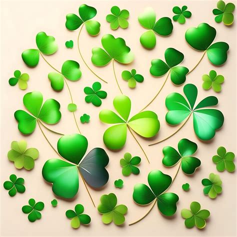 Premium Ai Image St Patricks Day Background Four And Three Leaf