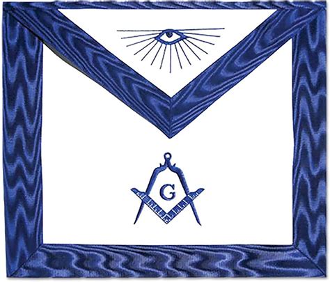 Past Master With All Seeing Eye Masonic Apron White TME APR P