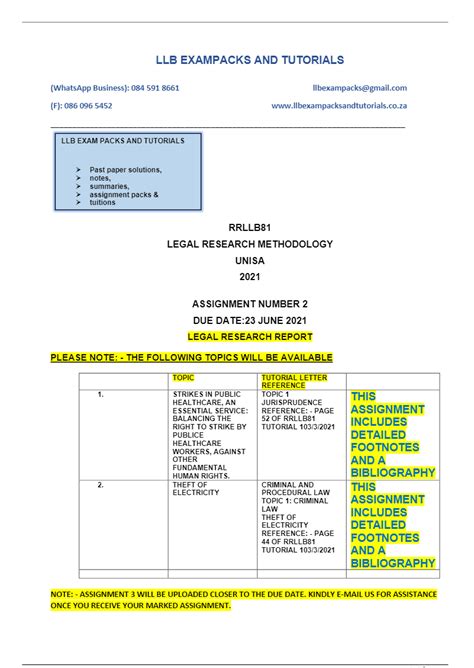 Rrllb Assignment Legal Research Report Super Semester Unis