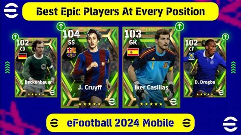 Best Epic Players For Every Position In Efootball Youtube