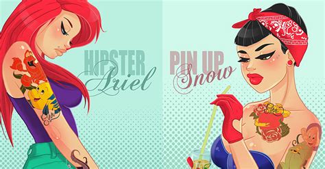 Tattooed Edgy Disney Princesses - Fan Art - Media Chomp