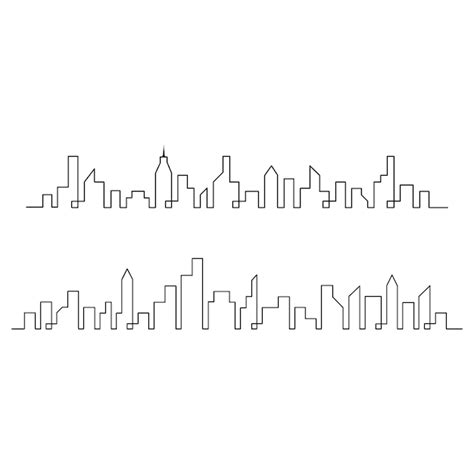 Premium Vector Modern City Skyline Concept Vector Illustration