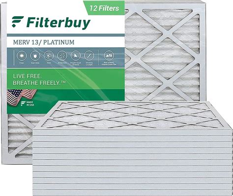 Filterbuy 18x20x1 Air Filter Merv 13 Pleated Hvac Ac Furnace Filters