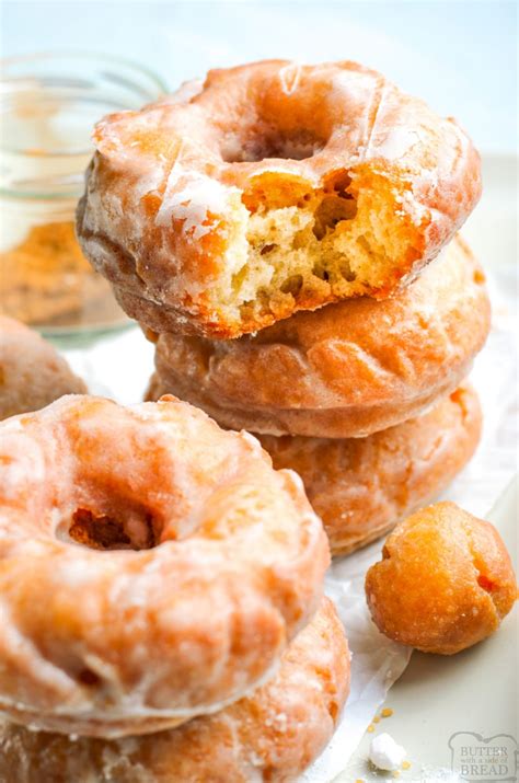 Old Fashioned Sour Cream Donuts Butter With A Side Of Bread