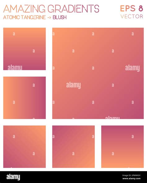 Colorful Gradients In Atomic Tangerine Blush Color Tones Alive