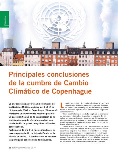 Principales conclusiones de la cumbre de Cambio Climático de