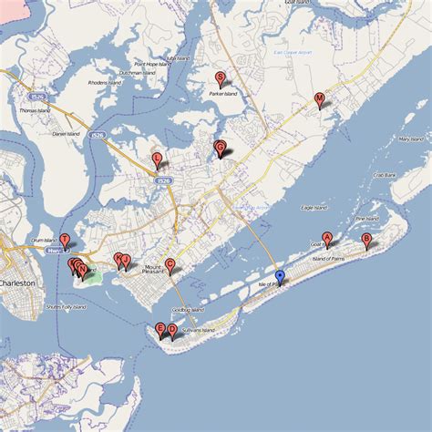 Capers Island Map South Carolina