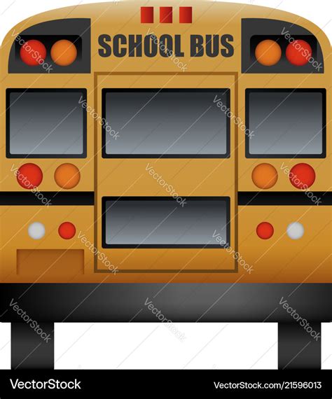 Back of school bus mockup realistic style Vector Image