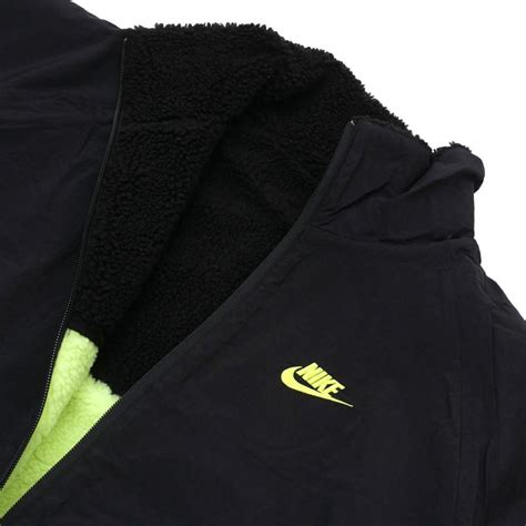 新品 ナイキ Nike Vm Swoosh Full Zip Jacket ボア フリース ジャケット Blackvolt Bq6546 017 Big Swoosh Boa Jacket