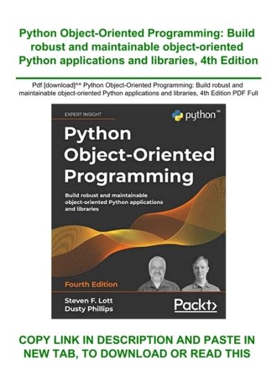 Pdf Download Python Object Oriented Programming Build Robust And