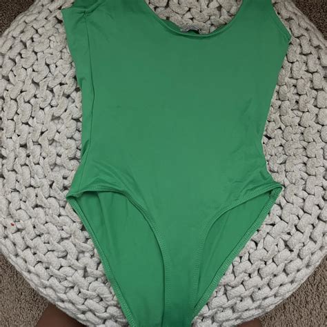 Womens Green Bodysuit Depop