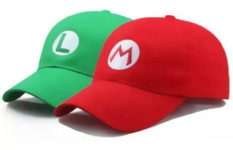 Par De Gorras De Mario Bros Y O Luigi Piezas Tela Vinil Meses