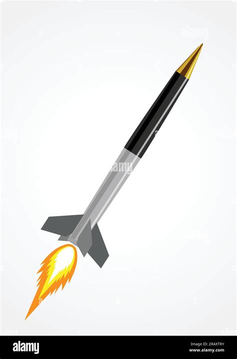 Illustration Of A Pen In The Form Of A Rocket Stock Vector Image And Art