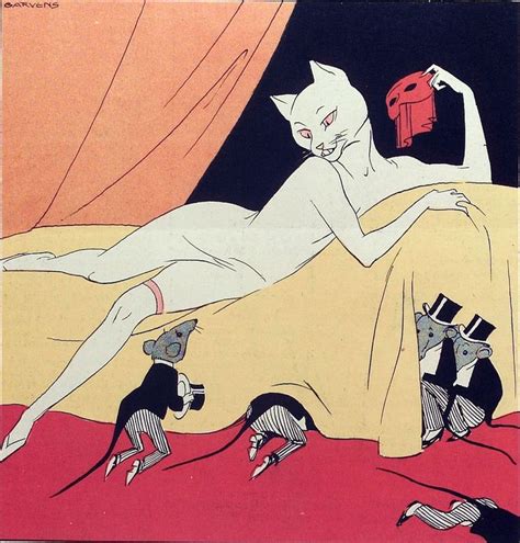 An Image Of A Woman Laying On The Bed With Cats And Mice