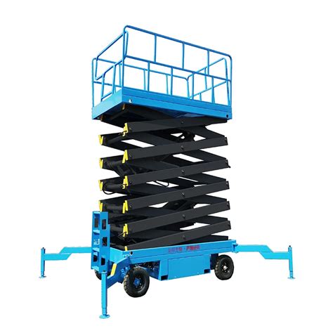 electric mobile scissor lifting manlift mobile platform cargo freight