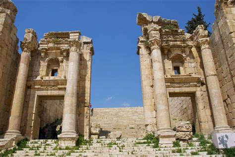 The Ancient Ruins Of Jerash City In Jordan Location On Map