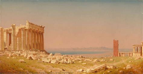 Oil Painting Replica Ruins Of The Parthenon By Sanford Robinson