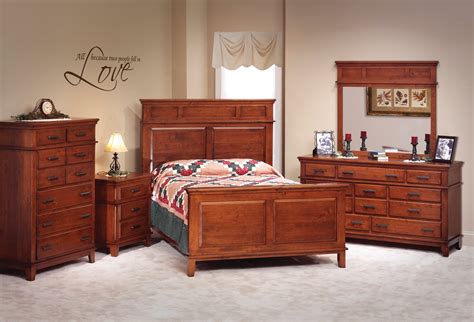 Handcrafted, solid wood Amish bedroom furniture collections.