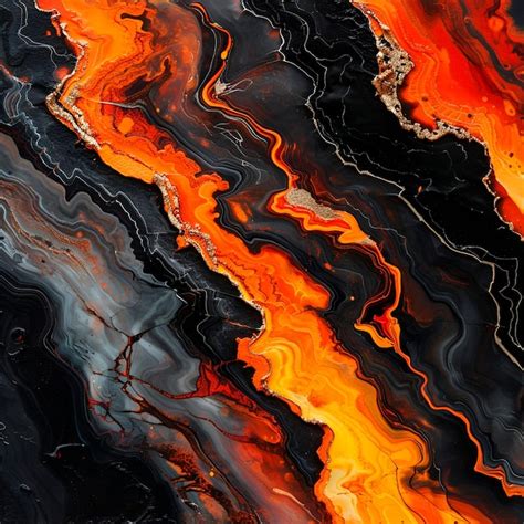 Premium Photo Molten Lava Flow Abstract