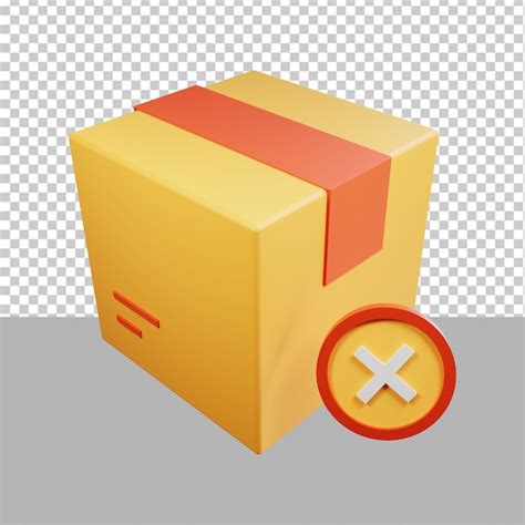 Caja De Carga De Entrega 3d Fallida Archivo PSD Premium