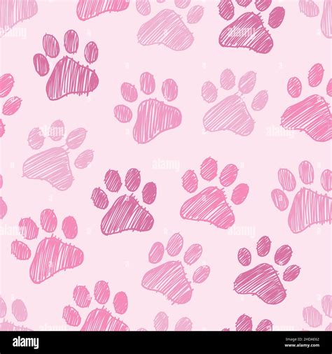 Bright pink puppy paw print Stock Vector Images - Alamy