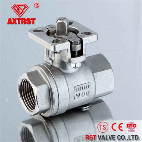 Stainless Steel 316 304 1000wog 2PC Thread Ball Valve With Locking