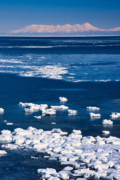 Premium Photo Drift Ice In The Sea Of Okhotsk A Winter Tradition