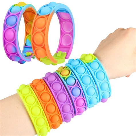 Pulseira Pop It Toys Fidget Brinquedo Bolha Anti Stress Hiperativo