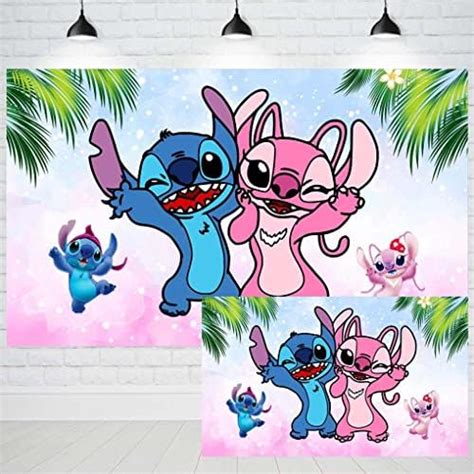 Amazon Stitch And Angel Gender Reveal Backdrop For Baby Shower