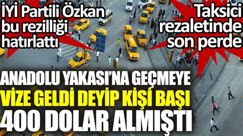 Avrupa dan Anadolu Yakası na geçmeye vize geldi deyip kişi başı 400