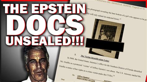 Epstein Unsealed First Look We Have The Documents Youtube