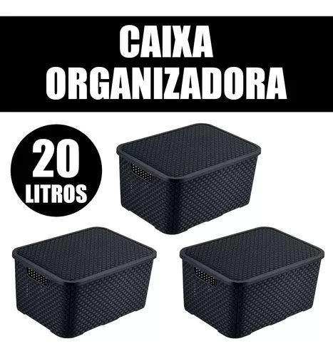 Cesto Caixa Organizadora Rattan 20 Litros Multiuso Promoção