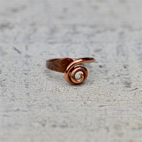 Small Spiral Copper Rings - Sincerely Sarah Jewelry