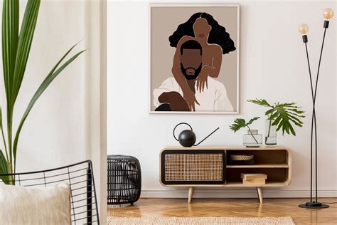 Black Couple Wall Art Black Love Blm Art African Wall Art Etsy Uk