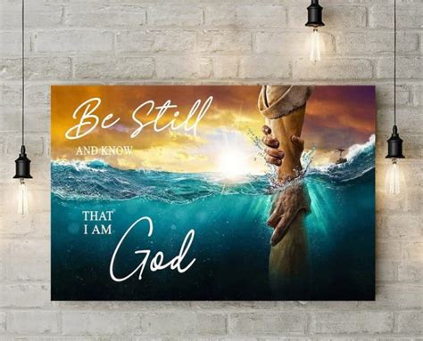 Christian Jesus Be Still And Know That I Am God Wall Art Decor Poster Canvas Kaiteez