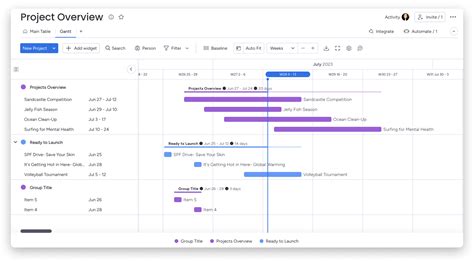 The Gantt Chart View and Widget – Support