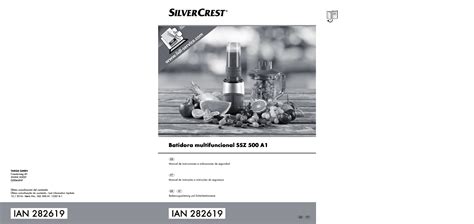 Manual De Uso SilverCrest IAN 282619 Batidora