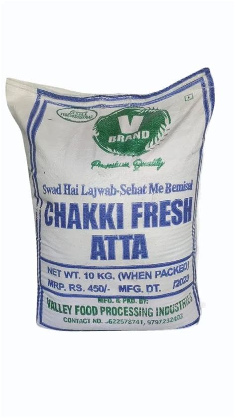 V Brand Chakki Atta Packaging Size Kg Packaging Type Plastic Bag