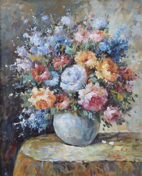 Images For Oidentifierad Konstn R Flower Still Life Oil On