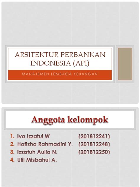 Arsitektur Perbankan Indonesia Api Pdf