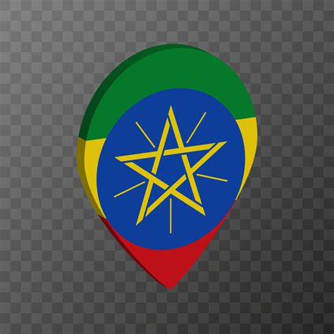 Map pointer with Ethiopia flag. Vector illustration. 17137820 Vector ...