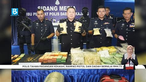 Polis Tahan Pasangan Kekasih Rampas Pistol Dan Dadah Bernilai RM4 73