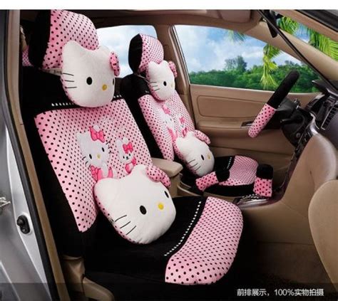 Find 20 Piece Blackandpink Polka Dot Pretty Hello Kitty And Bunny Car Seat Covers In 上海 上海