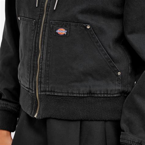 Dickies Duck Canvas Sherpa Lined Jacket Stone Washed Black End Us