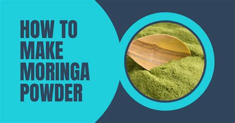 How To Make Moringa Powder A Step By Step Guide Sunhill Pure