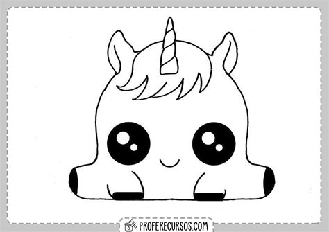 Kawaii Dibujos De Unicornios Para Colorear Faciles Desenhos Para