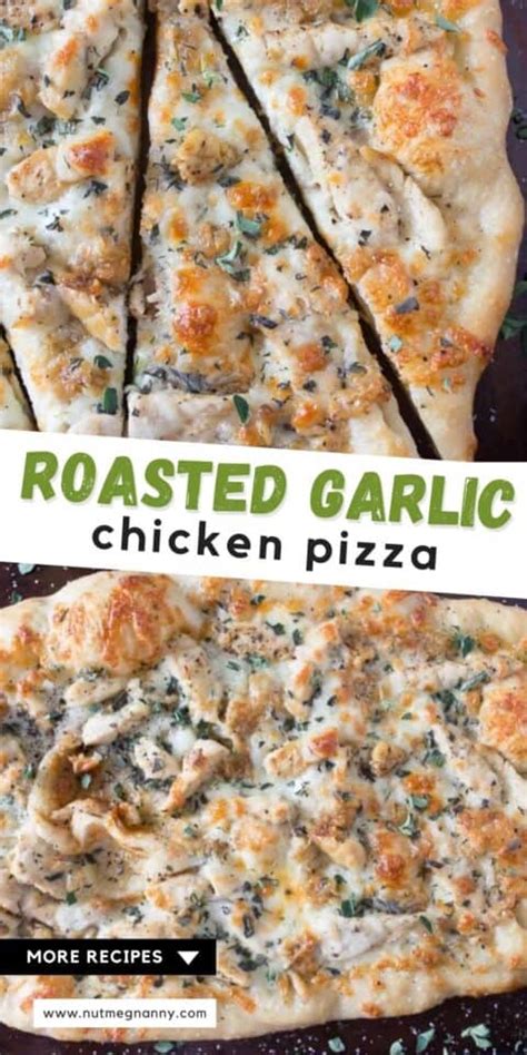 Roasted Garlic Chicken Pizza - California Pizza Kitchen copycat!